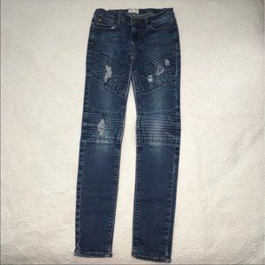 Girls Hudson Skinny moto distressed Jeans 10
